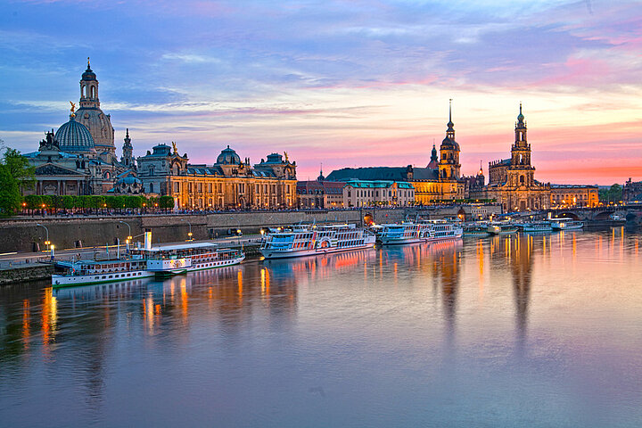 Dresden bei Sonnenuntergang