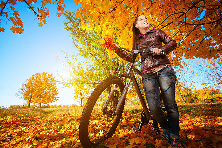 Fahrrad im Herbst