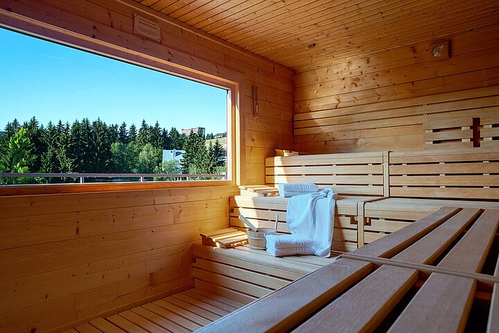 Sauna mit Fenster