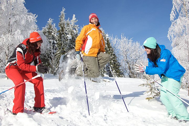 Schneeschuhwandern am Fichtelberg