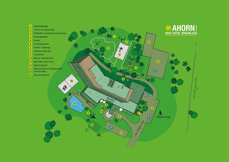 AHORN Harz Hotel Braunlage Lageplan