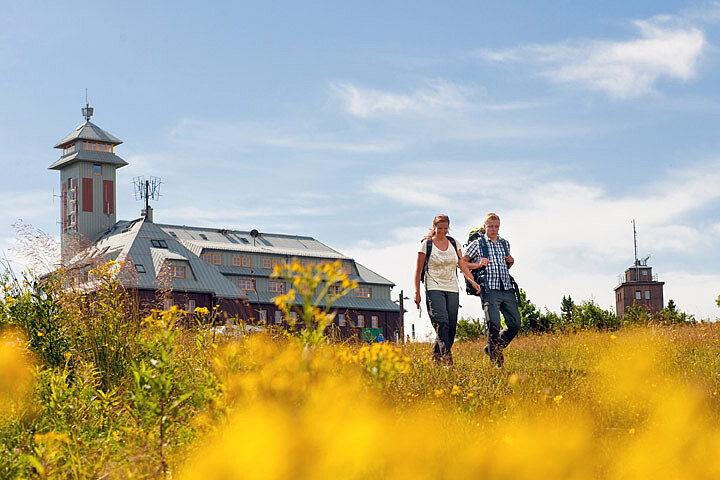 Wanderer am Fichtelberg 