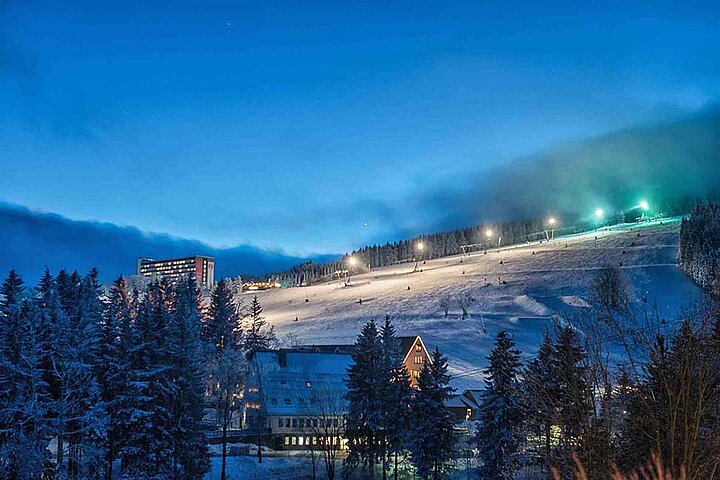 Nachtskilauf am Fichtelberg