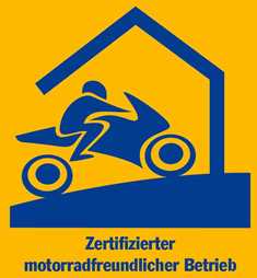 Logo zertifizierter motorradfreundlicher Betrieb